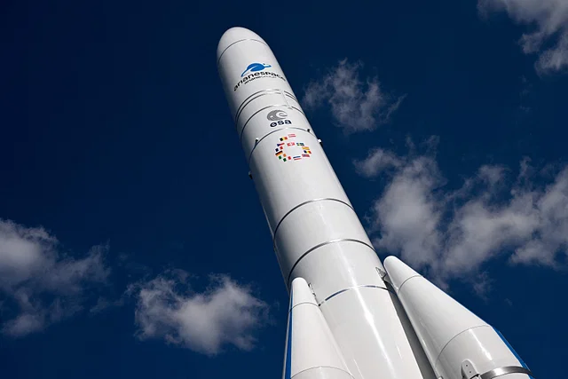 The Ariane 6 rocket from Europe is now prepared for launch.